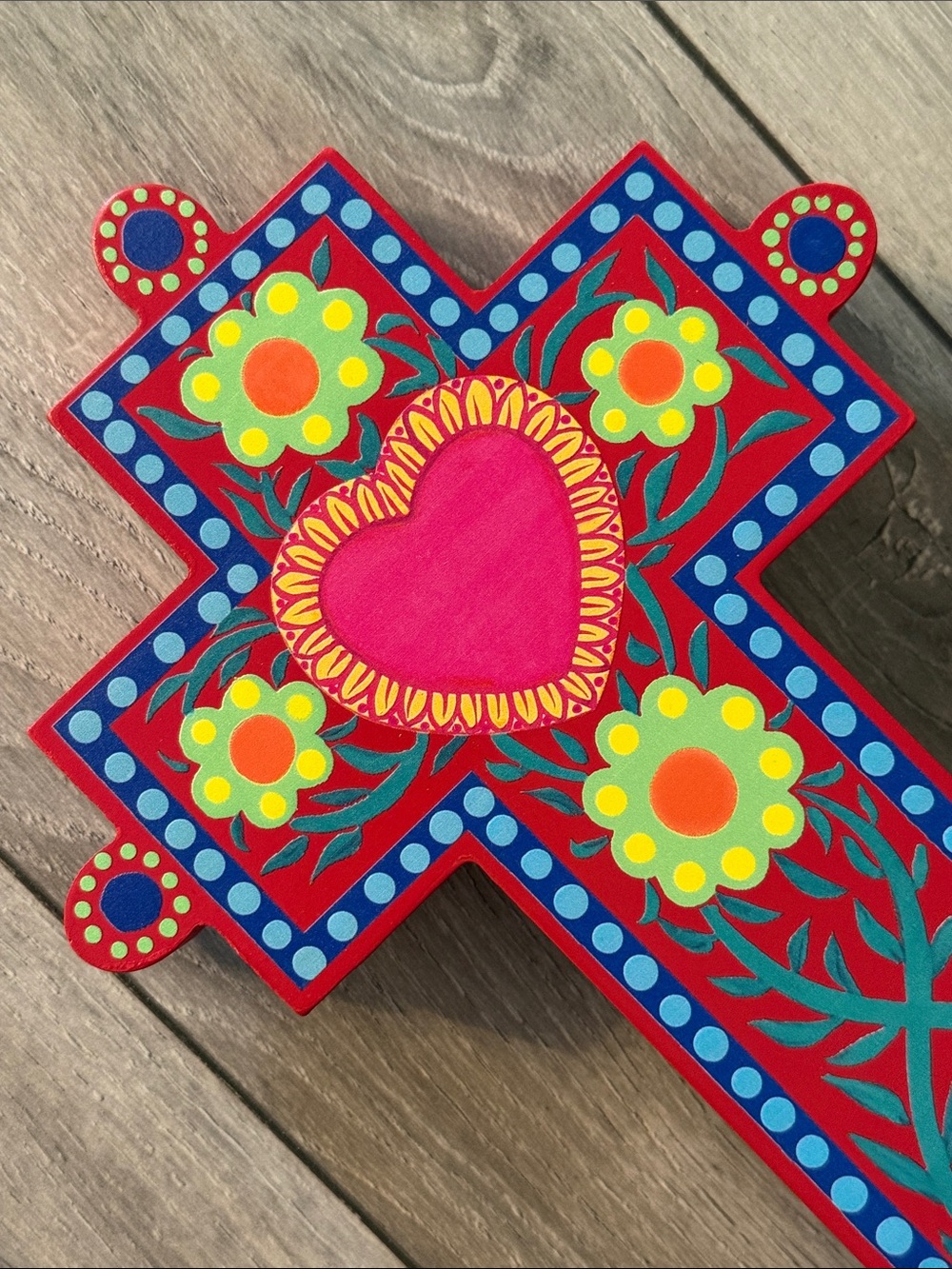 Ashland Day of the Dead Mexican Design Cross Decor NWT - Picture 2 of 5